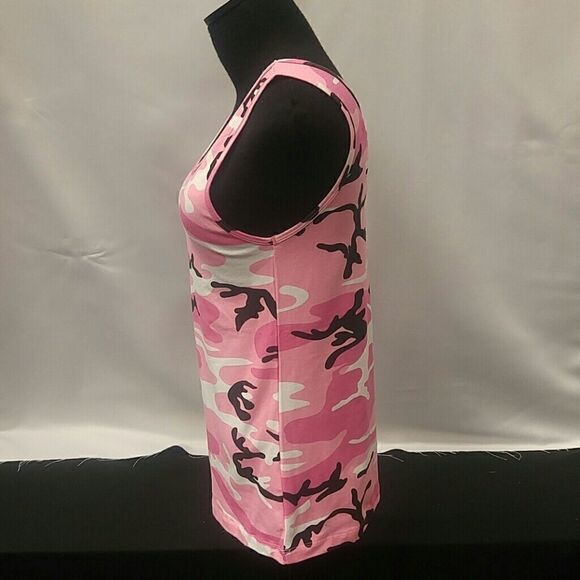 ROTHCO WOMEN'S PINK CAMO STRETCH TANK TOP. - Picture 3 of 4